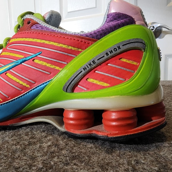 Nike Shox Go Multicolor Red Green Purple Running Shoes Sz 8.5 No Insoles *RARE* - Picture 4 of 16